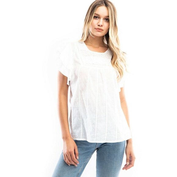 Solitaire Texture 100% Cotton Sleeveless White Blouse Size XL - Picture 4 of 8